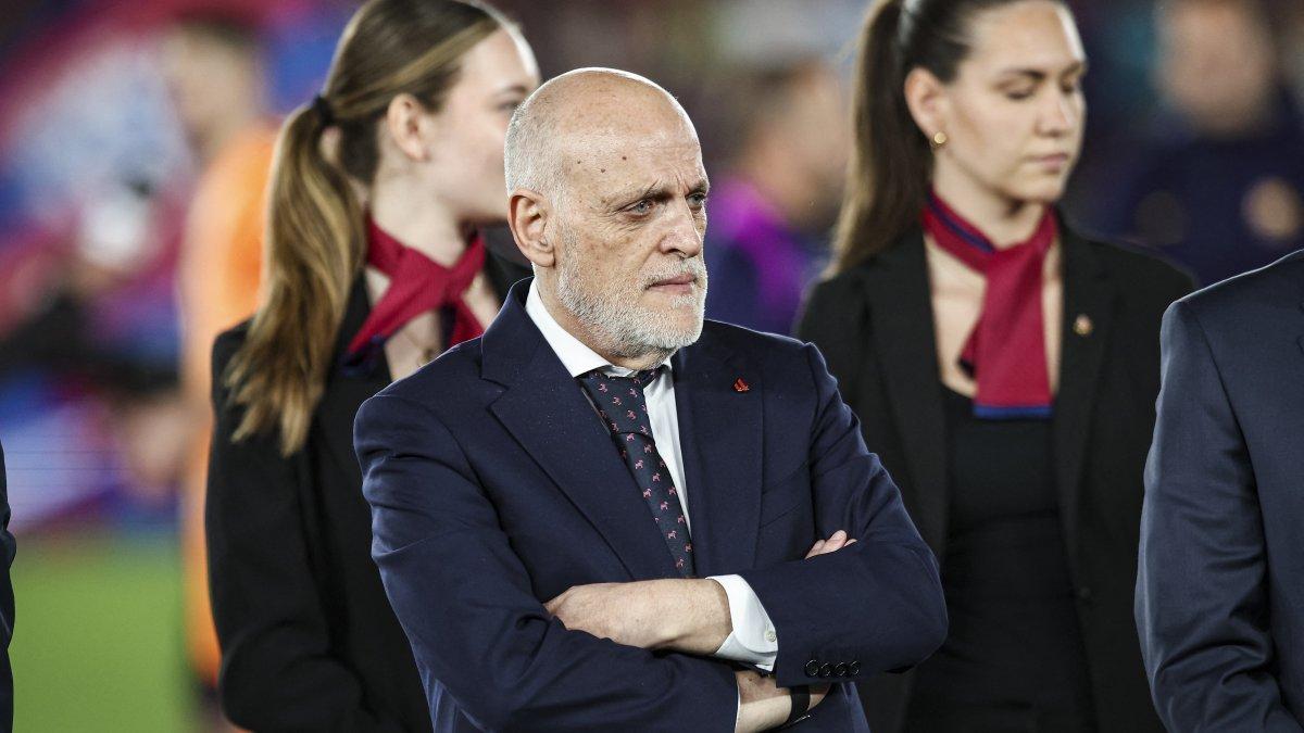 El presidente de LaLiga, Javier Tebas. Imagen de archivo
